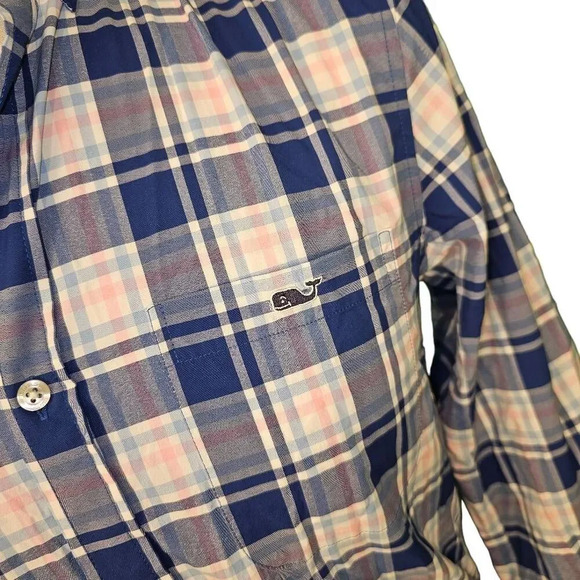 Vineyard Vines Belmond Plaid Classic Fit On‎ The Go Performance Tucker Shirt Sml - Picture 3 of 4